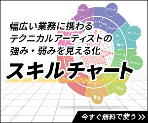 幅広い業務に携わる
テクニカルアーティストの
強み・弱みを見える化。スキルチャート